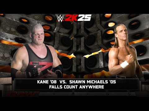 WWE 2k25 - Kane '03 vs Shawn Michaels '05: Falls Count Anywhere Match at Raw