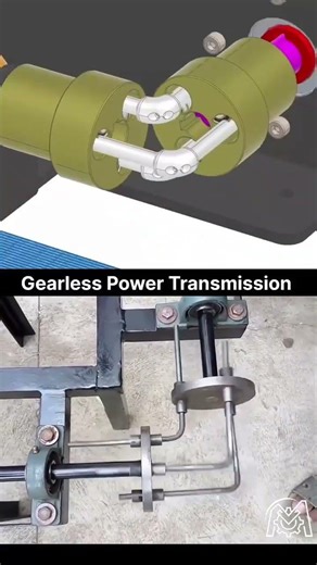 How Gearless Power Transmission Works! 🤯 (3D vs. Real) #shorts