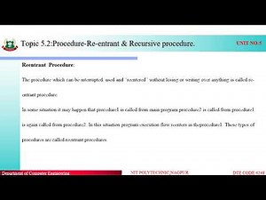 5 2 Procedure Reentrant Recursive
