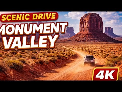 Scenic Drive Through Monument Valley | 4K Desert Landscapes & Iconic Buttes 🌄