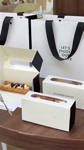 Luxury Window Pastry Box & Bag Set 2026 | Brand Identity Packaging