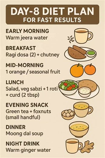 Day-8 Diet Plan for Fast Results Weight Loss | Diet Plan | Meal Plan | The Balanced Plate