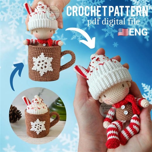 CROCHET PATTERN: Peppermint Mocha Baby - Etsy