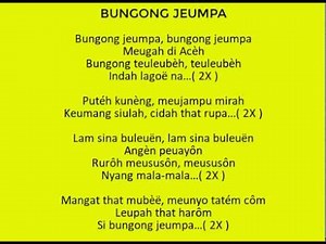 BUNGONG JEUMPA | Lagu Pengiring Tari Ratoh Jaroe Pada Opening Ceremony Asian Games 2018