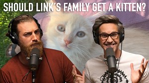 80K views · 86 reactions | Link opens up to the now cat-tolerant Rhett on a new proposal from Link's daughter Lily. Listen to R&L discuss whether or not Link's family should adopt a kitten on this week's Ear Biscuits! | Ear Biscuits | Facebook