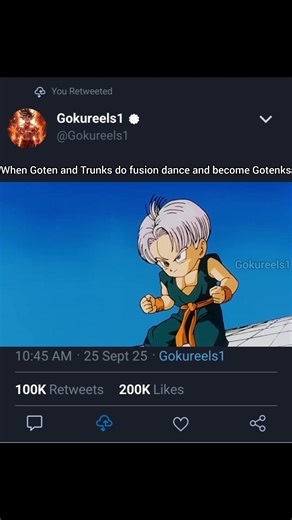 When Goten and Trunks do fusion dance and become Gotenks | Gokureels1