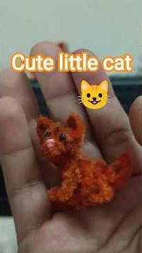 😺Little cat🐈 with pipe cleaner😊DIY #jvcreativity #pipecleanercraft #cat #diy #minecraft #handmade