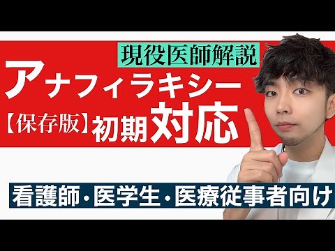 【医師解説】アナフィラキシーショックの初期対応が10分でわかる！【2023年 保存版】~アレルギー~