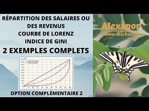 maths complémentaires #2 Indice de Gini, courbe de Lorenz répartition des salaires EXEMPLES COMPLETS