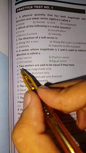 Vectors and Equilibrium MCQs: Essential Physics Practice