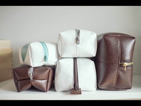 ScanNCut Tutorial Project: Leather or Canvas Toiletry Makeup bag or Dopp Kit