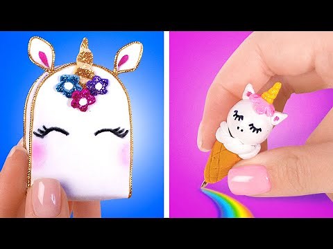 DIY Super Cute Miniature UNICORN School Supplies
