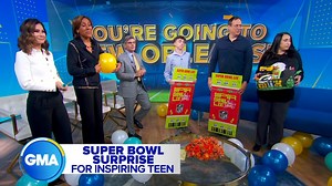 This morn on Good Morning America we kicked off the week with a super-sized surprise for one very deserving teen who’s officially in remission after battling brain cancer for over a year. You don’t want to miss this “touchdown” moment! | Robin Roberts