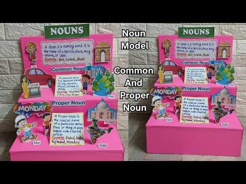 Types of noun working model (english) model for B.Ed Students | Noun Model Common And Proper Noun