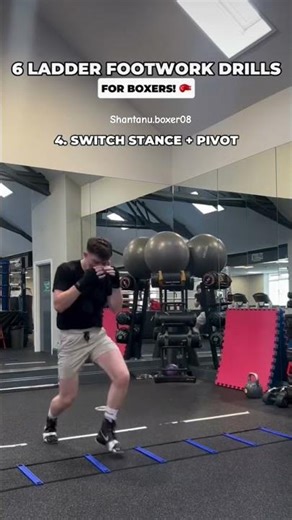 6 Ladder Footwork Drills For boxers 💣#explorefitness #footworkdrills #youtubeshorts