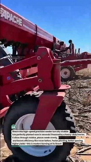 🔥 High-Speed Precision Seeder in Action! #FarmingTech #TractorPower #AgriShorts
