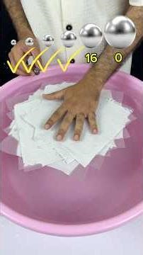 TRY TO GUESS HOW MANY TISSUE PAPERS IT TAKT TO FLOAT!#asmr #experimnent #satisfyingvideo