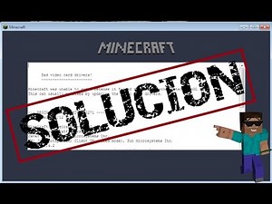 Solucion de Minecraft ''Bad video Cards drivers'' (Windows 10/8/7)