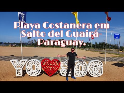 Playa Costanera, atração turística em Salto del Guaíra, Paraguay.