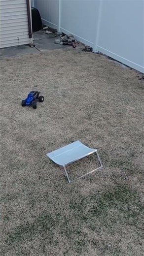 Drone footage of my traxxas skully remote control blue car 🚙 part two 2️⃣