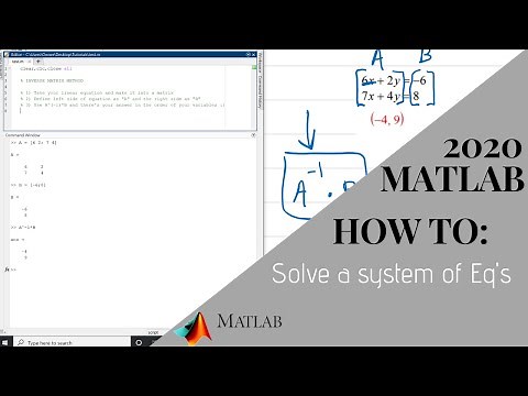 How to Solve a System of Equations Using the Inverse Matrix Technique in MATLAB 2020 (Method 1)