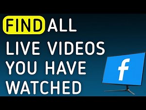 How to Find All Live Videos You Have Watched On Facebook On PC (New Update)