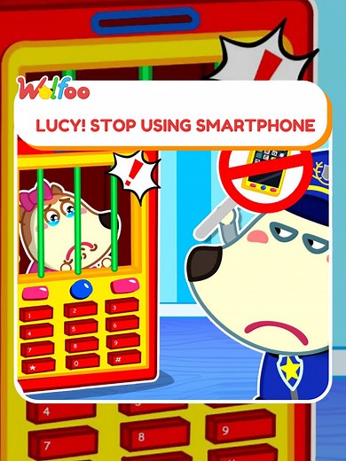 Lucy learns how to use smartphone #mcn #wolfoo #goodhabits #smartphone