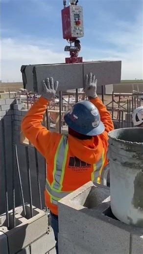 Have you ever seen concrete block float? #construction #masonry