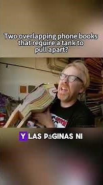 Two overlapping phone books pulled apart with a tank?#mythBusters #physics #science