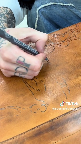Tattooing a Leather Bag - Step-by-Step Tutorial