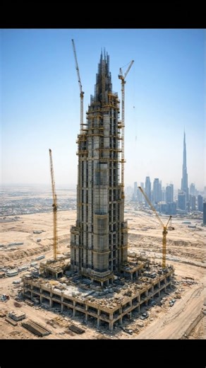 Fast forward 60 seconds of the Burj Khalifa construction process.