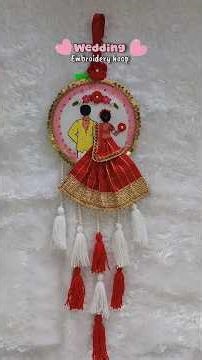 beautiful couple embroidery hoop design 🎀❤️ | wedding embroidery hoop tutorial