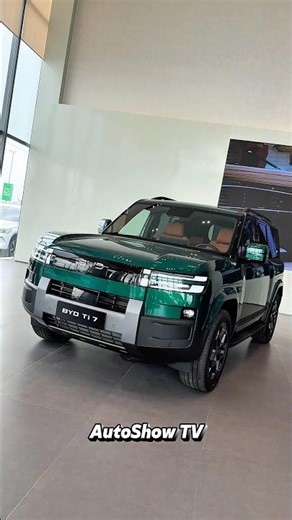 All-New BYD Ti 7 AWD Luxury EV Offroad Green Color