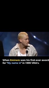 344K views · 10K reactions | Eminem wins his first-ever award, "Best New Artist in a video" for "My name is" in 1999 VMA's. The way Proof is happy and obviously proud of his friend melts my heart 﫠 #eminem #hiphoplegends | Hip Hop Legends | Facebook