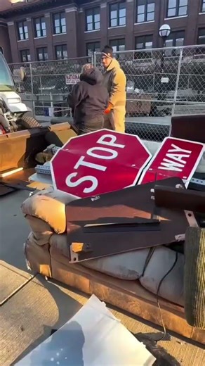 Crews cleaning up after Michigan win