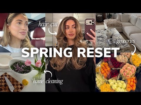 SPRING RESET VLOG ❥ haircut, cleaning my house, grocery restock & health/wellness
