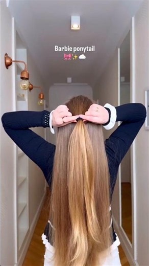 ponytail hair style girl long hair | simple hairstyle for kids ✨️ #hairstyle #shorts