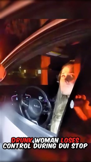 Drunk Woman Loses Control During DUI STOP