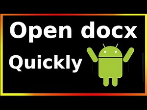 how to open docx file in android phone