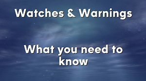 What's the difference between a severe weather watch and warning?