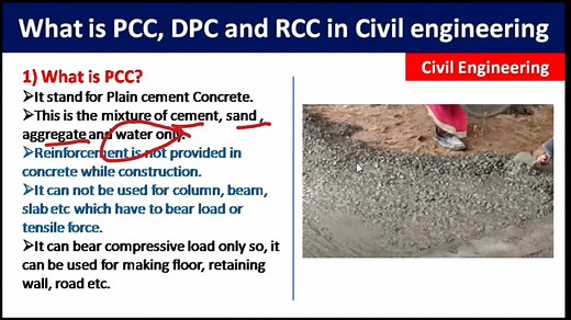 20K views · 137 reactions | PCC, RCC, DPC and Mortar in civil engineering | full form and Uses #civilconcept | Civil Concept | Facebook