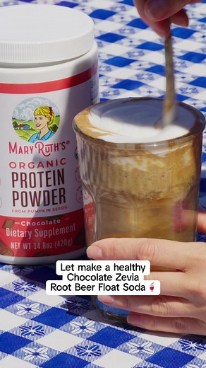 3.2K views · 13 reactions | Get ready to satisfy your cravings with MaryRuth's guilt-free twist on a classic favorite—the Chocolate Zevia Root Beer Float Soda! 磻 #recipeideas | MaryRuth's | Facebook