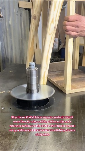 The "No-Wobble" Trick! 🪑🔲 Leveling Chairs on a Table Saw #furniture #woodworking #how #diy #tips