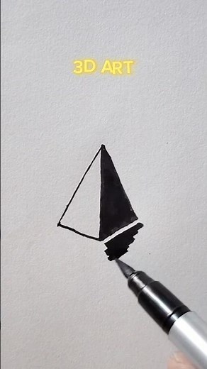 3D Triangle Drawing 🫢 #drawing #3dart