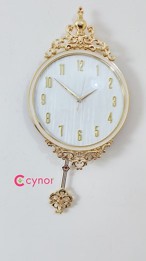 5.2K views · 14 reactions | Golden Color Heavy Metal Body Pendulum Design Wall Clock ⭐With Pendulum Height : 30 Inches; . . . #cynor #cynorbd #homedecor #moderndecor #interiordesign #decorgoals #LuxuryInteriors #ElegantDecor #HomeStyling #DecorLovers #DreamInteriors #ModernElegance #LuxuryLiving #InteriorInspiration #TimelessDesign #InteriorGoals #ArtisticInteriors #ElegantSpaces #LuxurySpaces #ModernElegance | Cynor - সাইনর | Facebook