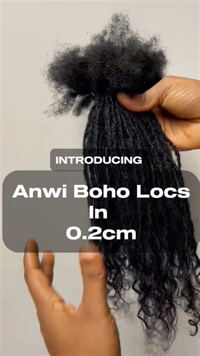 ✨ New 0.2cm Anwi Boho Locs with Long Curls | Lightweight, Natural & Stylish Loc #locextensions