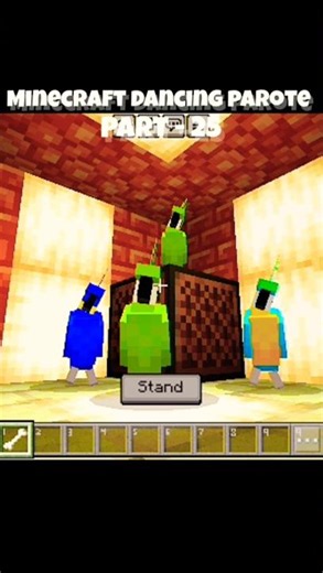Minecraft dancing parrot 🦜 #minecraftshorts #memes
