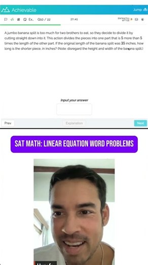 SAT Math: Linear Equation Word Problems