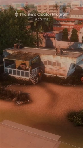 I did a quick GTA-inspired build🤔🗯️ Trevor's trailer #thesims4 #gta #sims4 #sims4cc #games #shorts