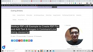 Node.js PDF-LIB Example to Create PDF File and Add Text & Images in Command Line Using Javascrip